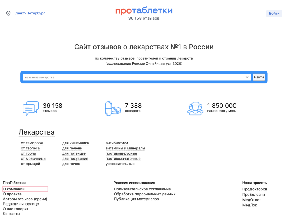 медицинские сайты